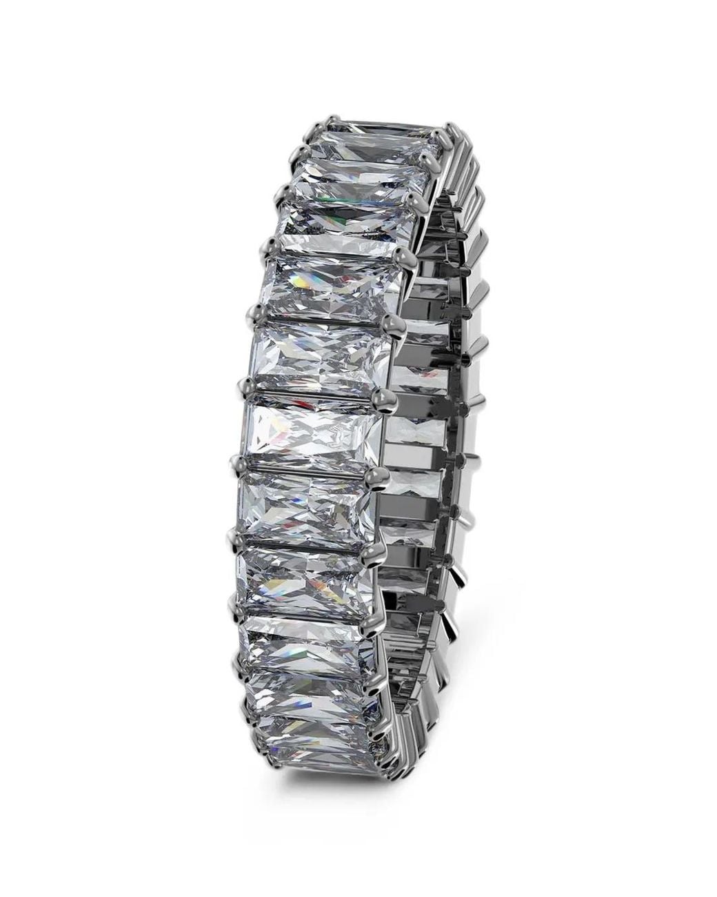Swarovski White Crystal-Embellished Eternity Ring