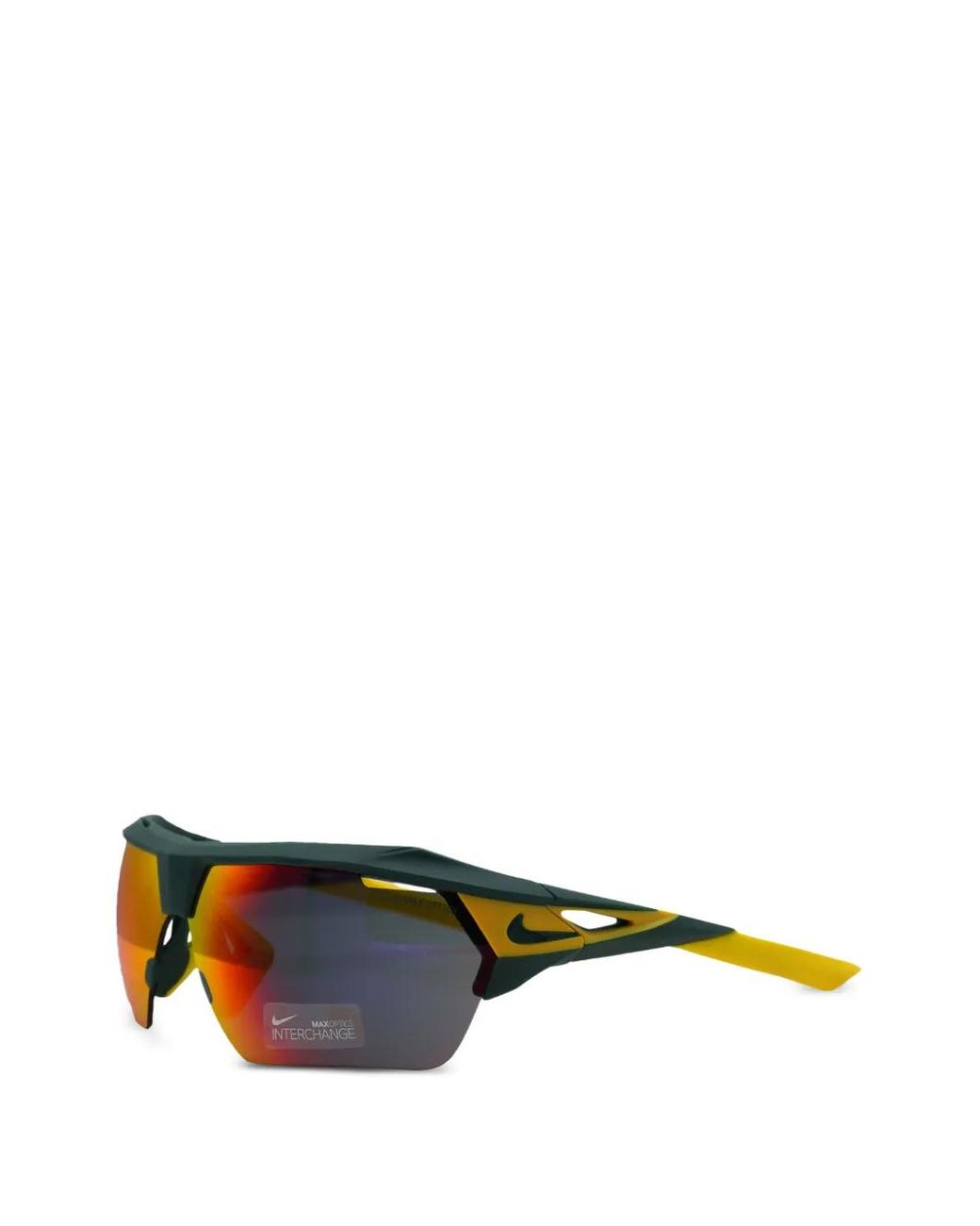 Nike Green Hyperforce Geometric-Frame Sunglasses for men