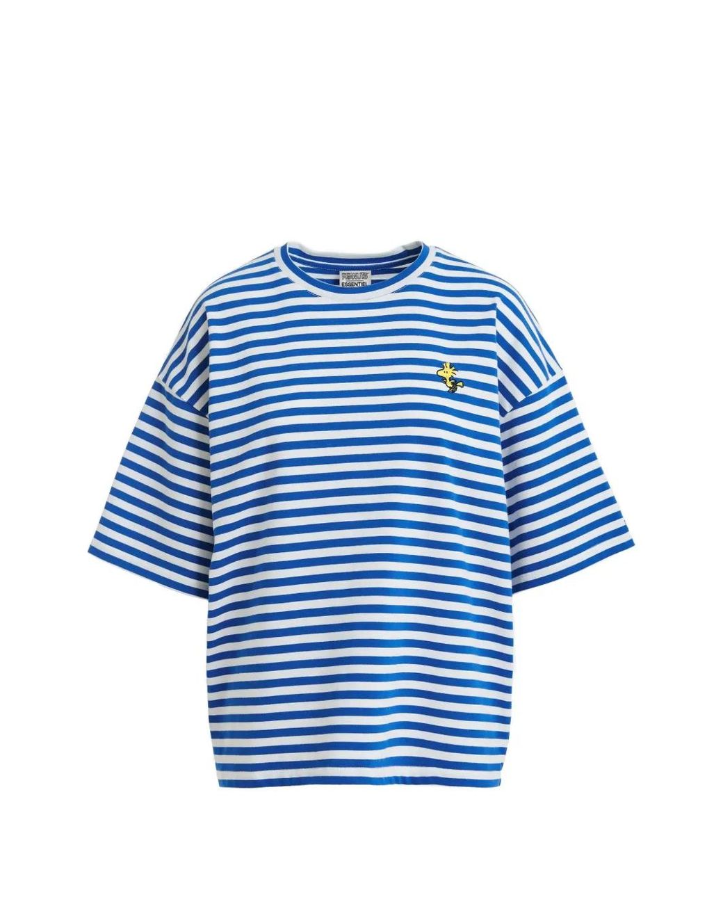Essentiel Antwerp Blue X Peanuts Striped-Pattern T-Shirt