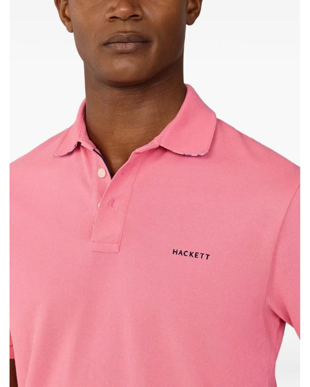 Hackett Red Beach-Trim Short-Sleeve Polo Shirt for men