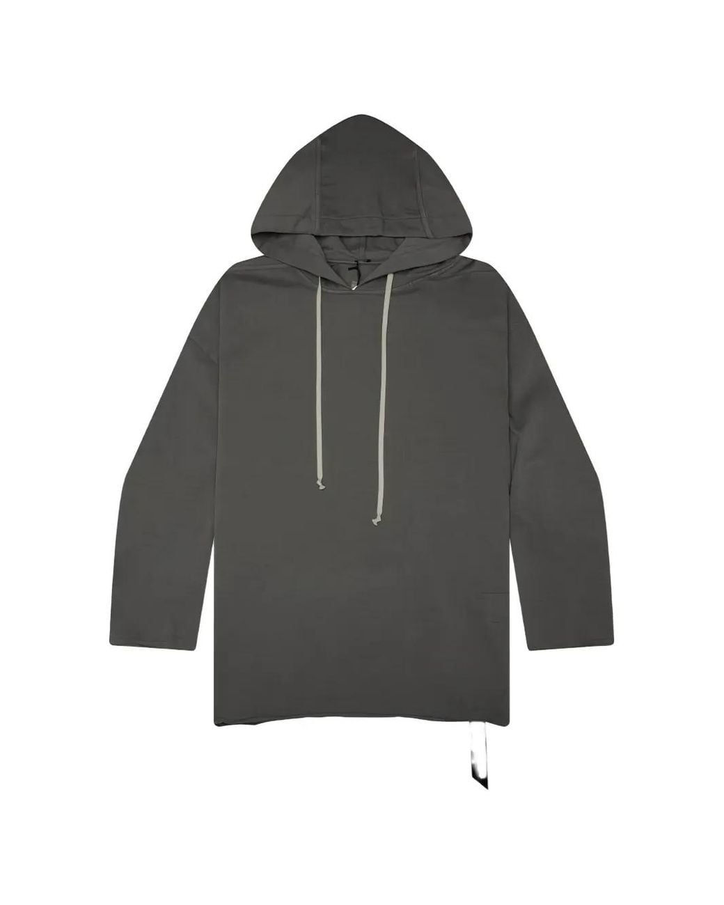Rick Owens Gray Long-Sleeve Hoodie for men