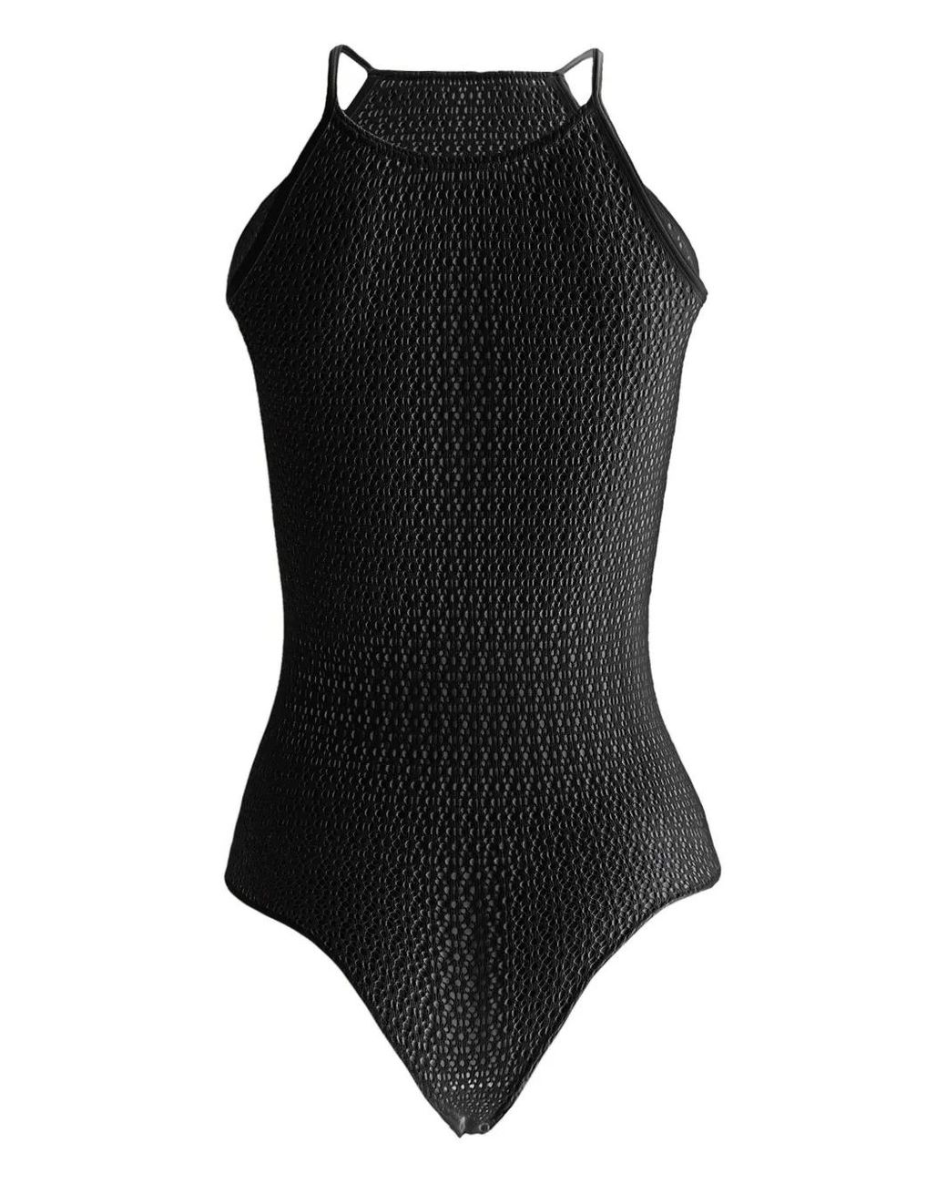 Wolford Black Net Daisy Body