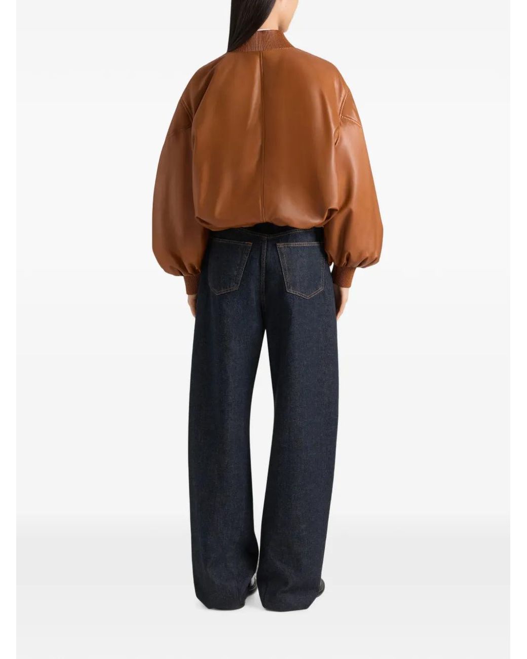 Givenchy Brown Cropped Cocoon Bomber