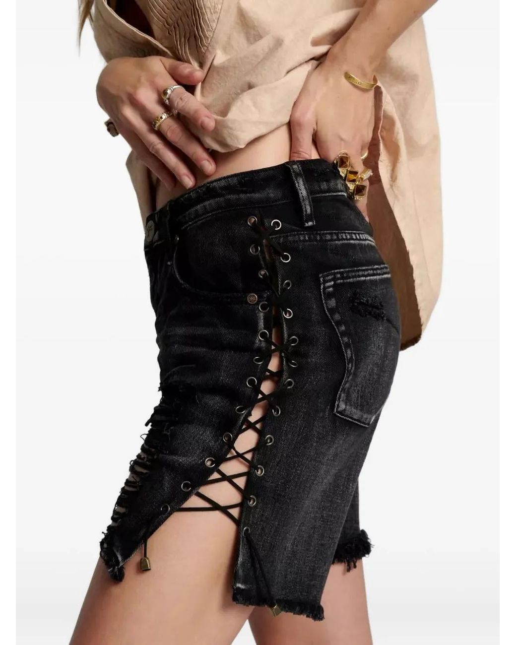 One Teaspoon Black Stevies Shorts