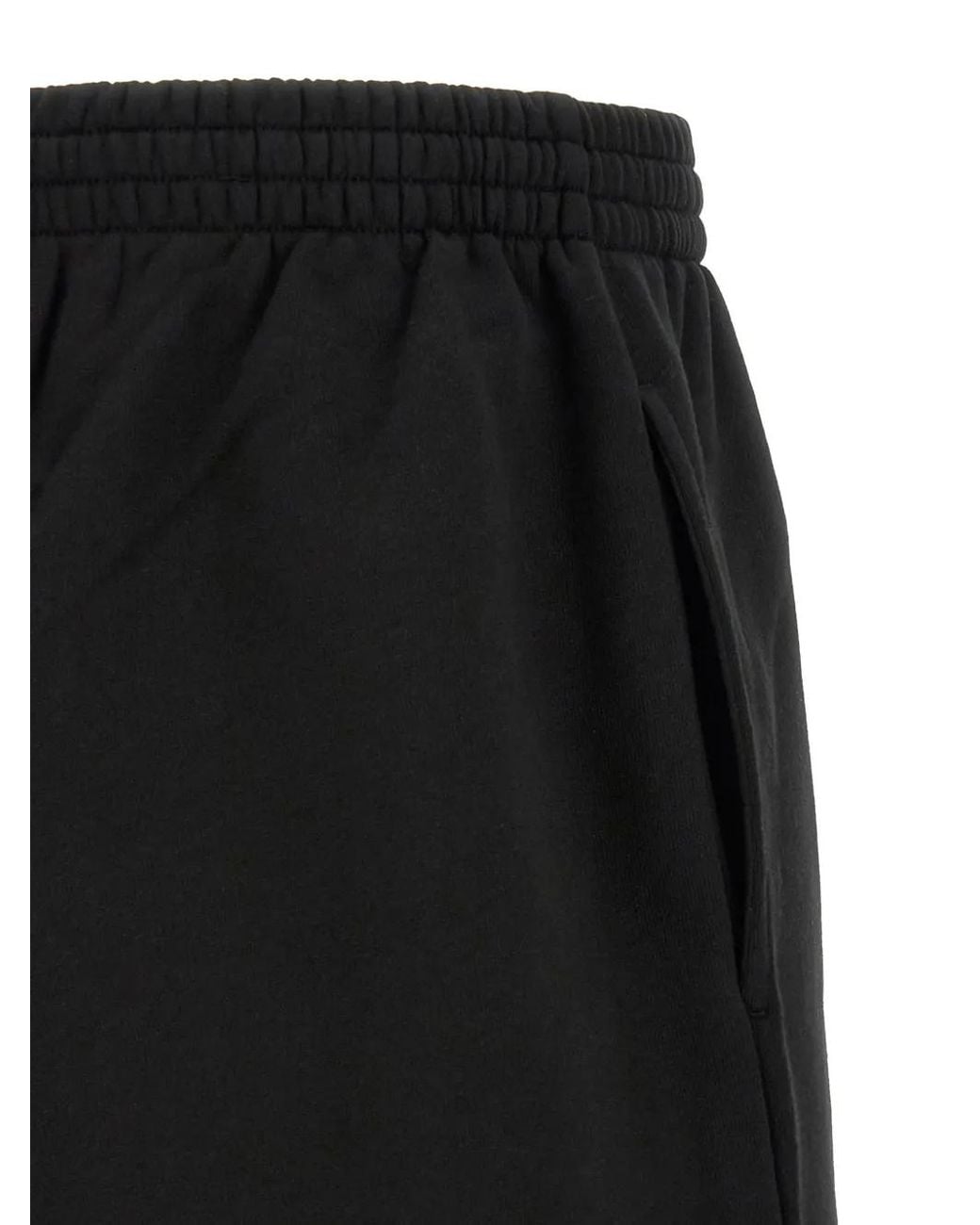 Balenciaga Black Logo-Print Jersey Shorts for men