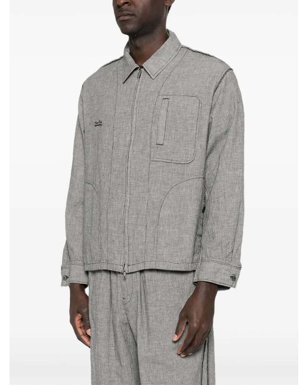 Undercover Gray Surchemise À Fermeture Zippée for men