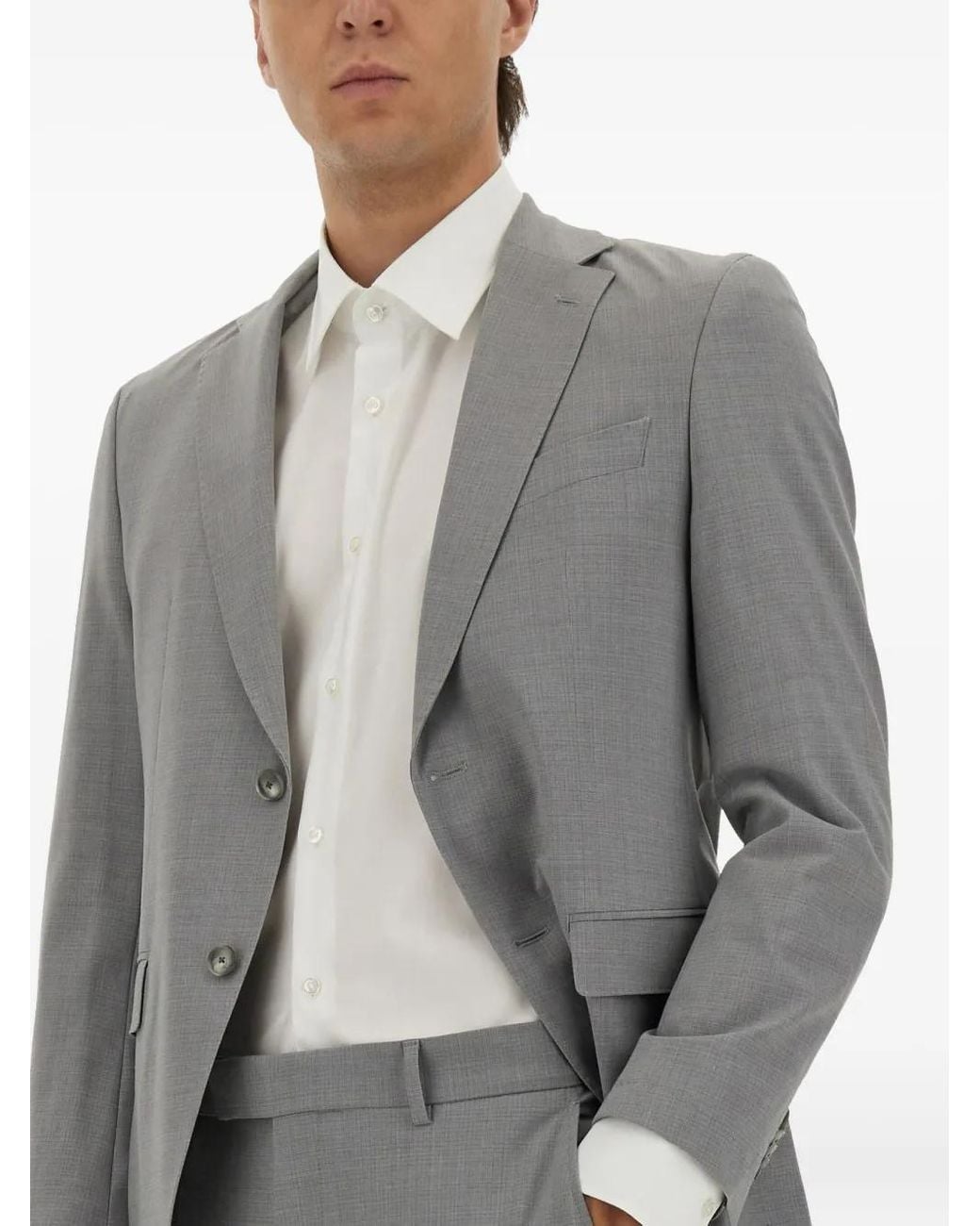 Boss Gray Buttoned Suit for men