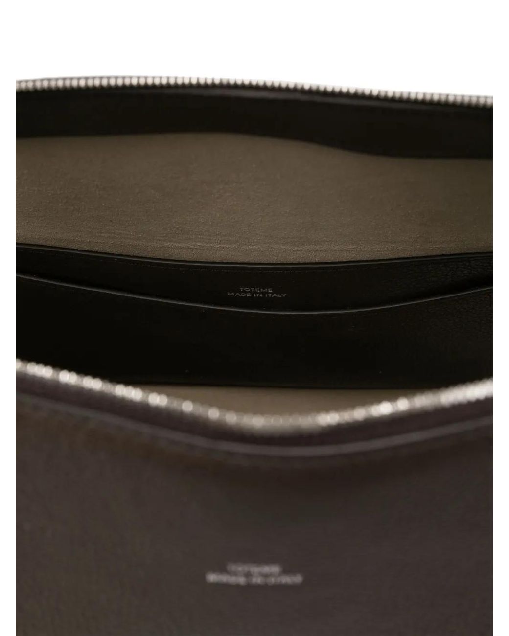 Totême  Black Grained Leather 'Day' Tote Bag