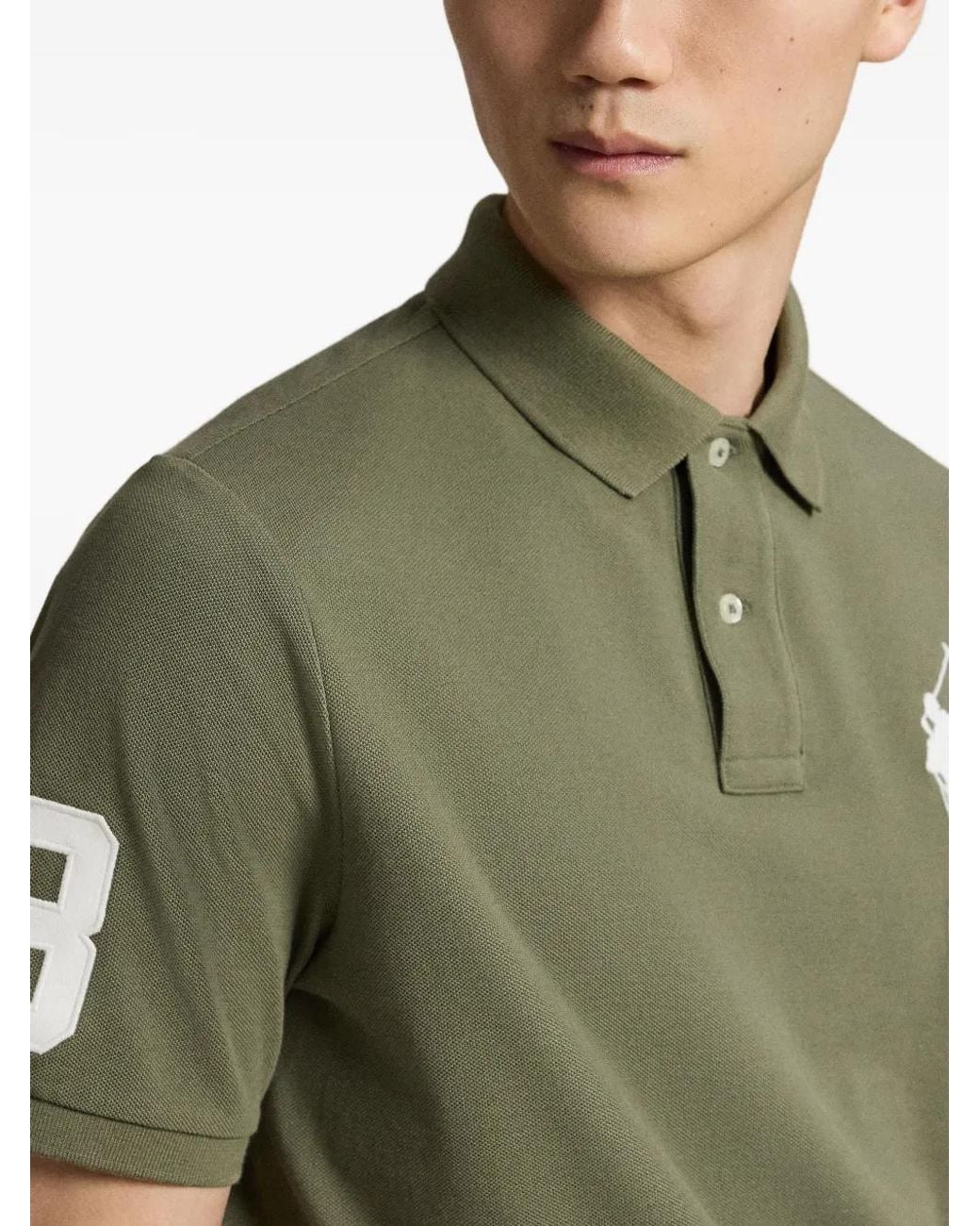 Polo Ralph Lauren Green Logo-Detail Polo Shirt for men