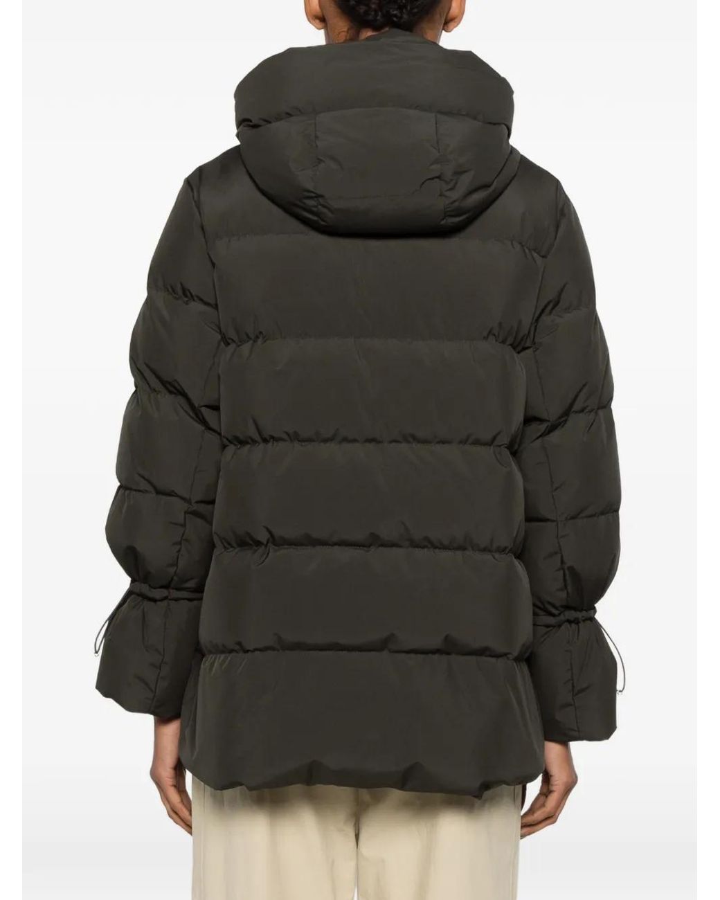 Moorer Black Gadia Hooded Padded Jacket