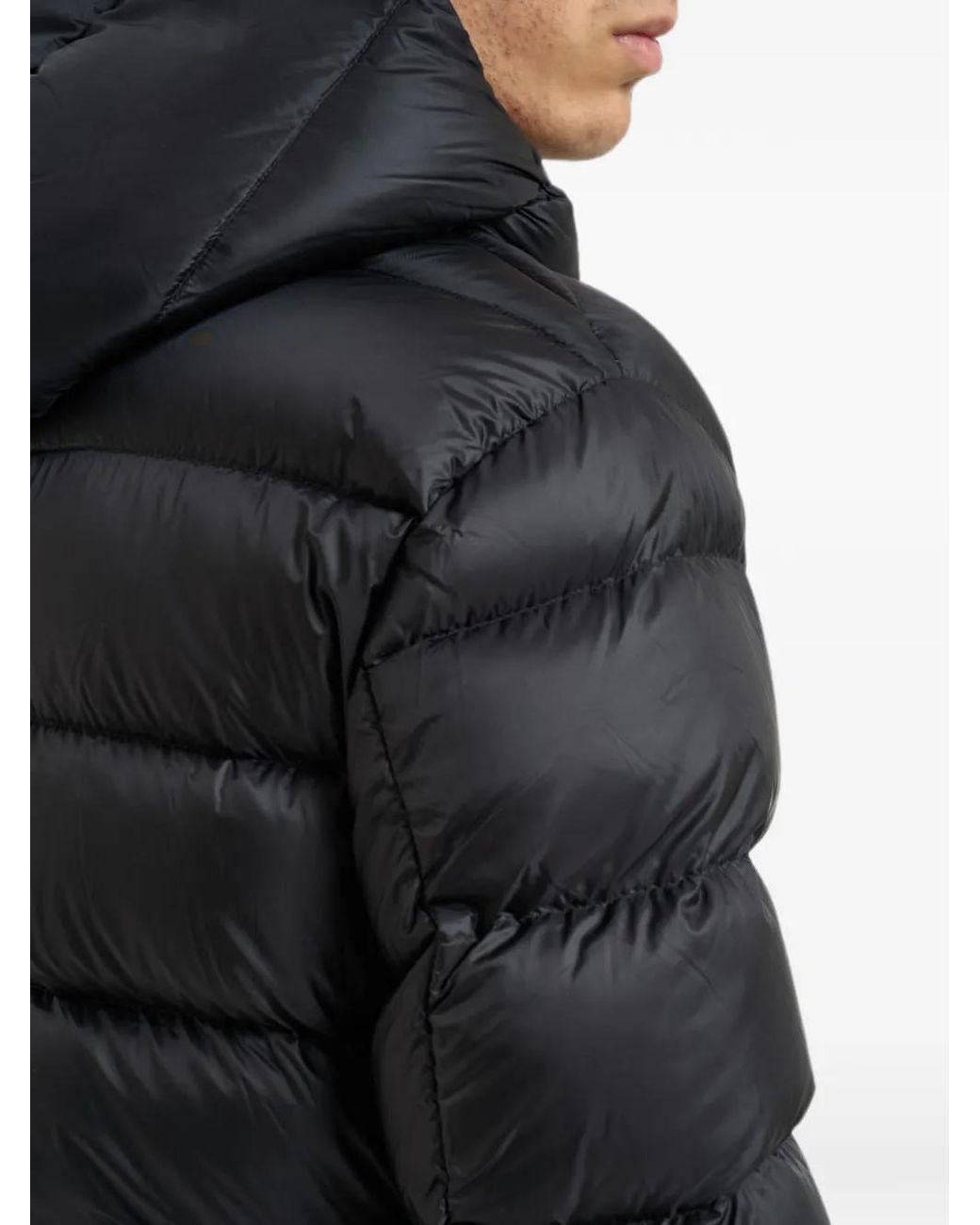 Colmar Black Quilted Hooded Jacket for men