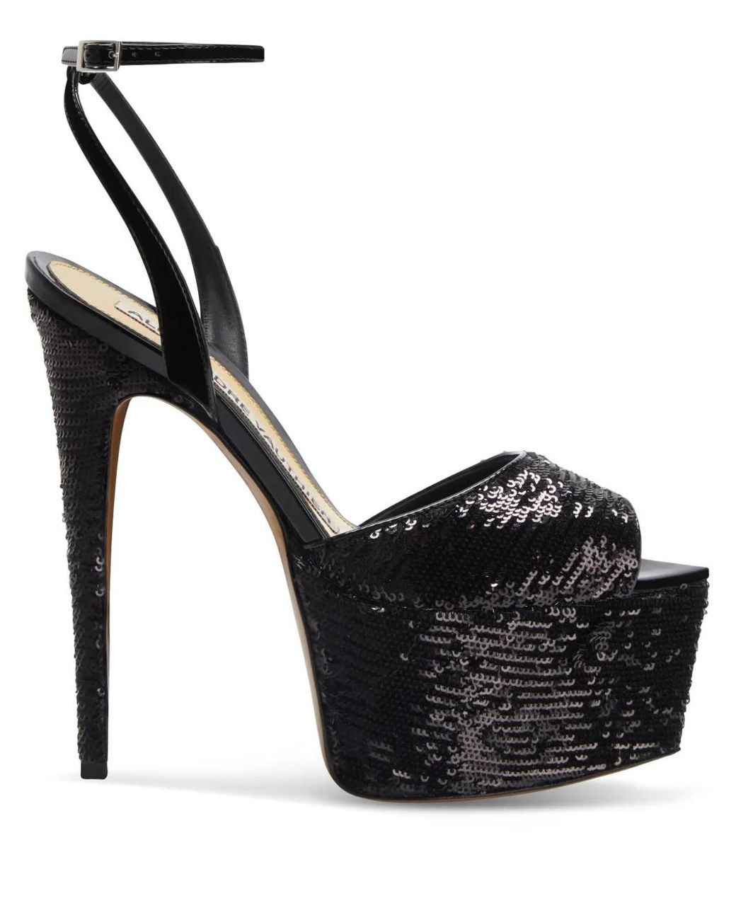 Alexandre Vauthier Black 160Mm Sequinned Sandals