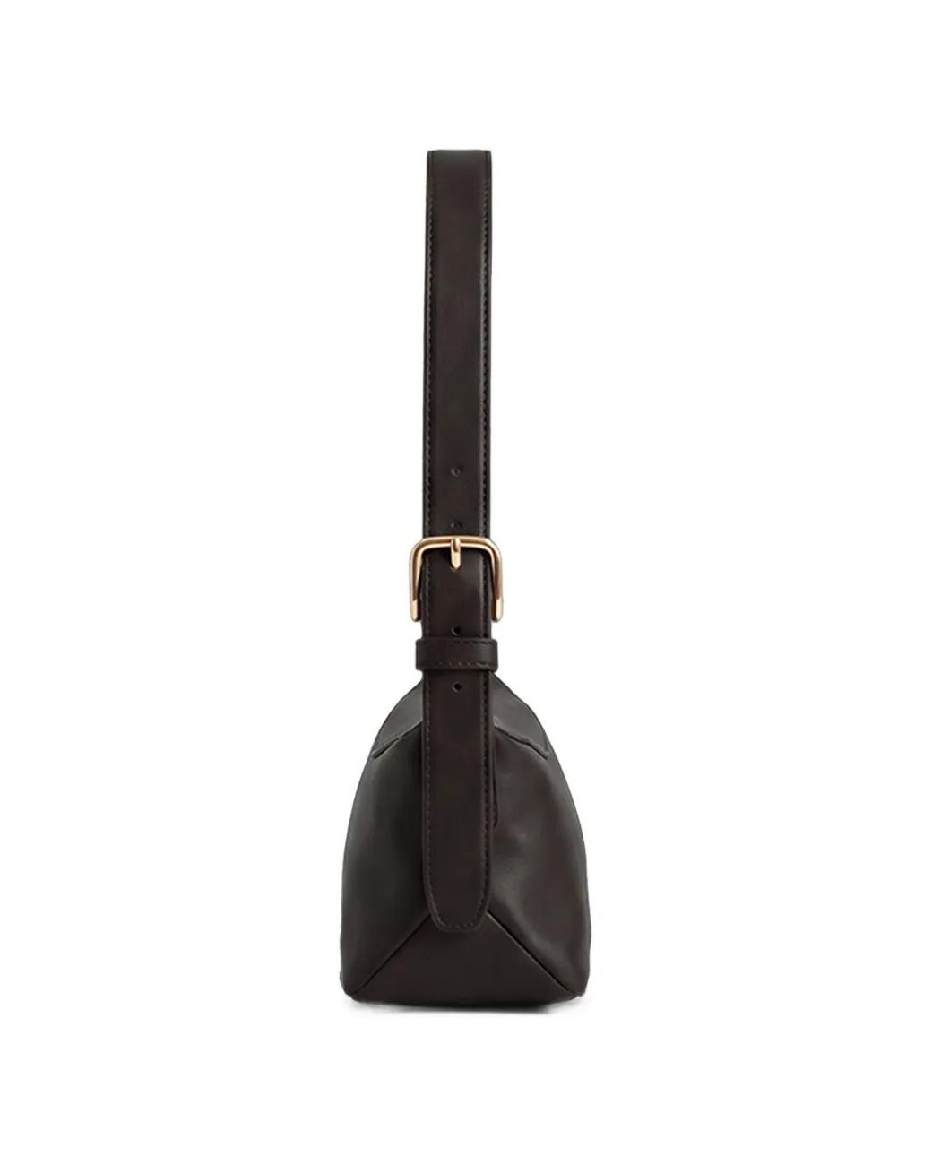 Yu Mei Black Bobby Leather Shoulder Bag