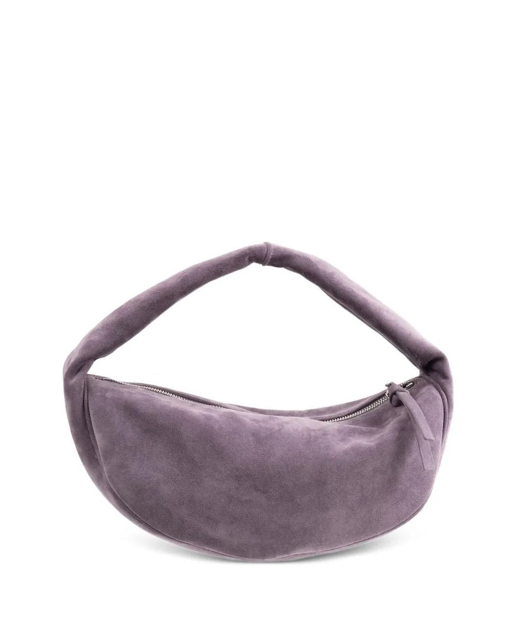 By Far Purple Cush Suede Shoulder Bag