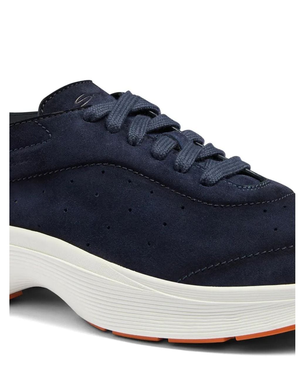 Santoni Blaue Easy Bounce Sneakers Für Herren Aus Wildleder Und Leder in Blue für Herren