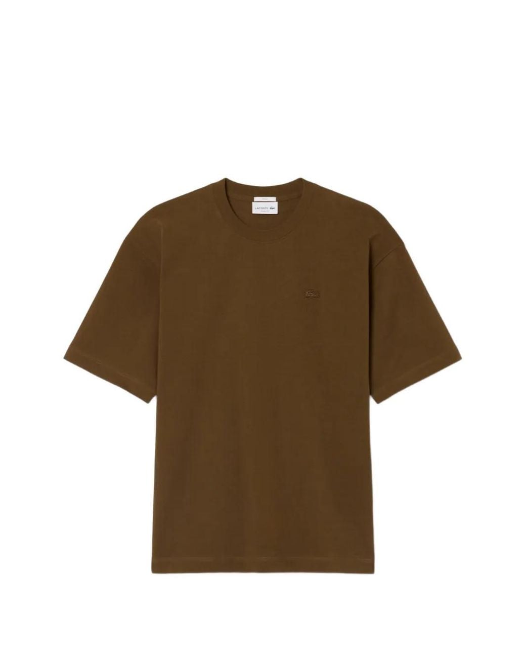 Lacoste Brown Logo-Patch T-Shirt