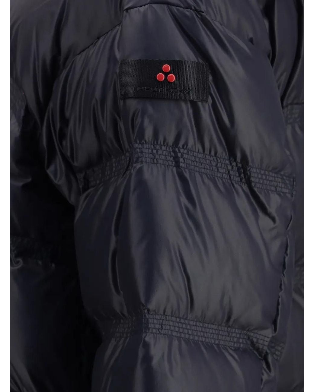 Peuterey Blue Faux-Fur Trim Puffer Jacket