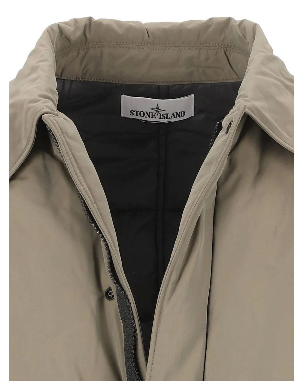 Stone Island Natural 7100002 Micro Twill Padded Coat for men