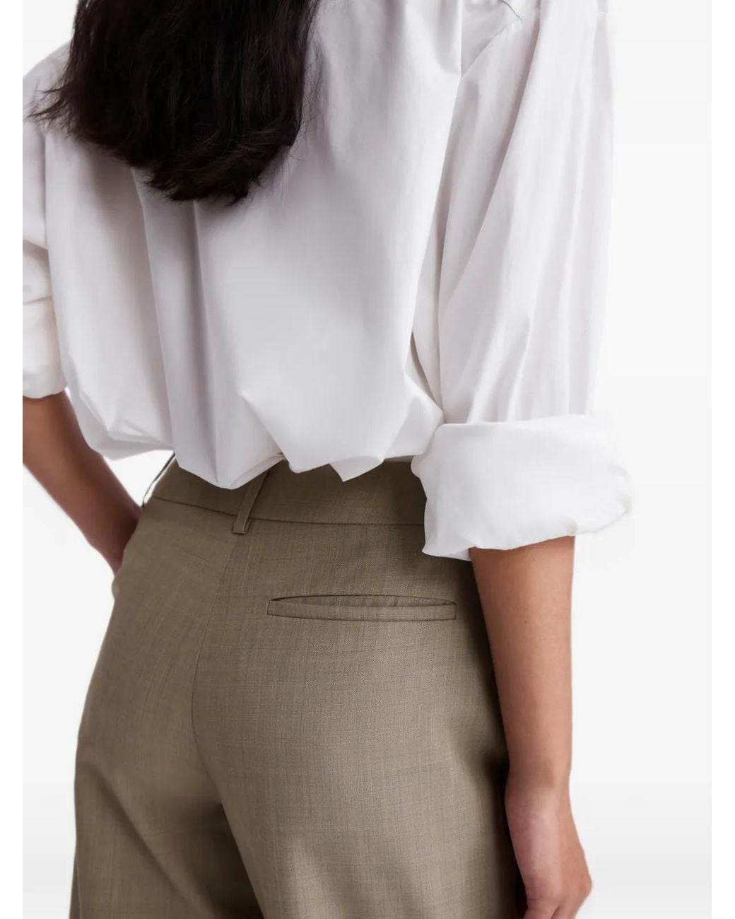 Anna Quan Gray Juliette Straight-Leg Trousers