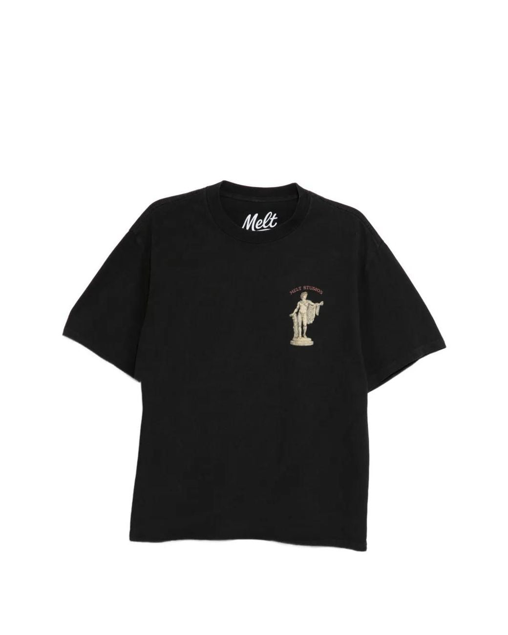 Melt Black Crew Neck T-Shirt for men