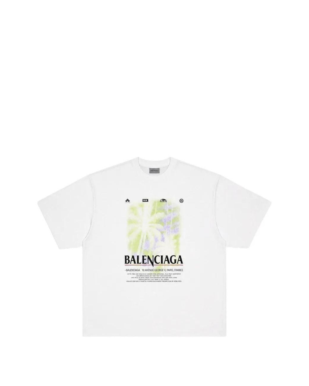 Balenciaga White The Window Medium Fit T-Shirt
