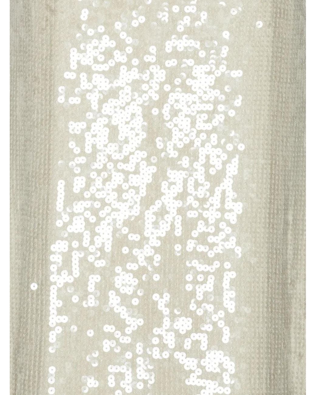 ROTATE BIRGER CHRISTENSEN White Sequin Maxi Dress