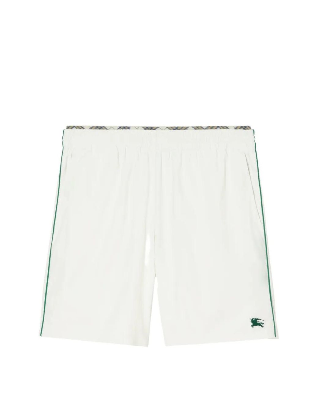 Burberry White Stretch Nylon Tennis Shorts for men