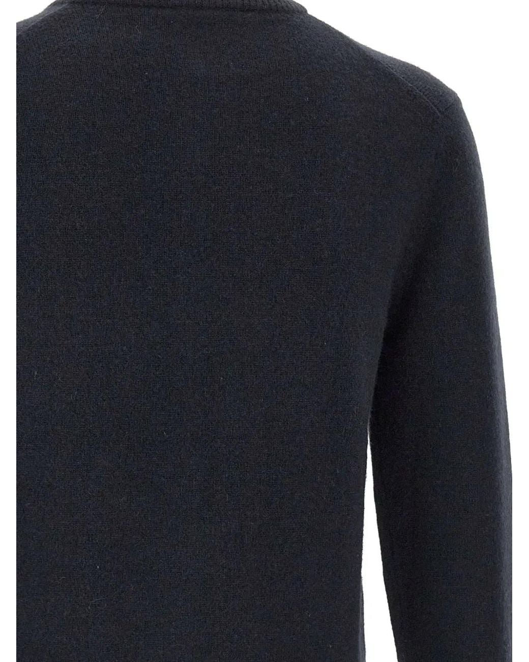 Peuterey Blue Half-Zip Ribbed Sweater for men