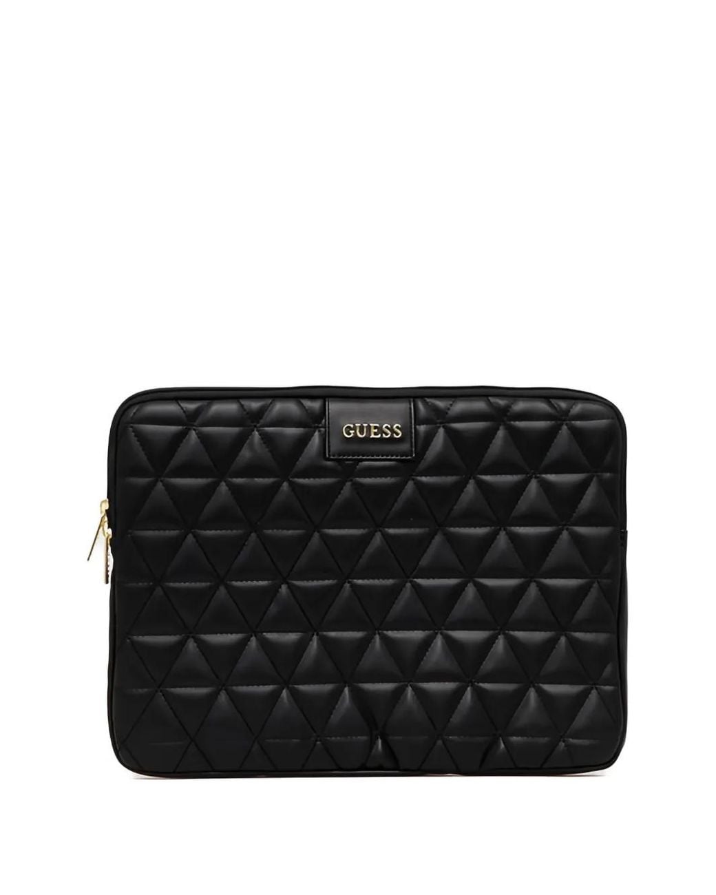 Guess Black Quilted Laptop Case