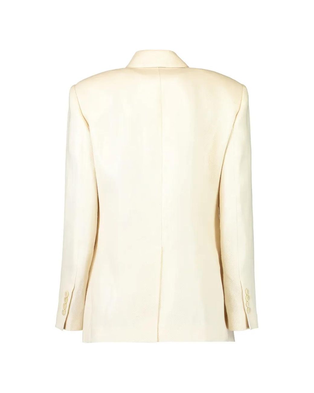 Brunello Cucinelli Natural Linen Double-Breasted Jacket