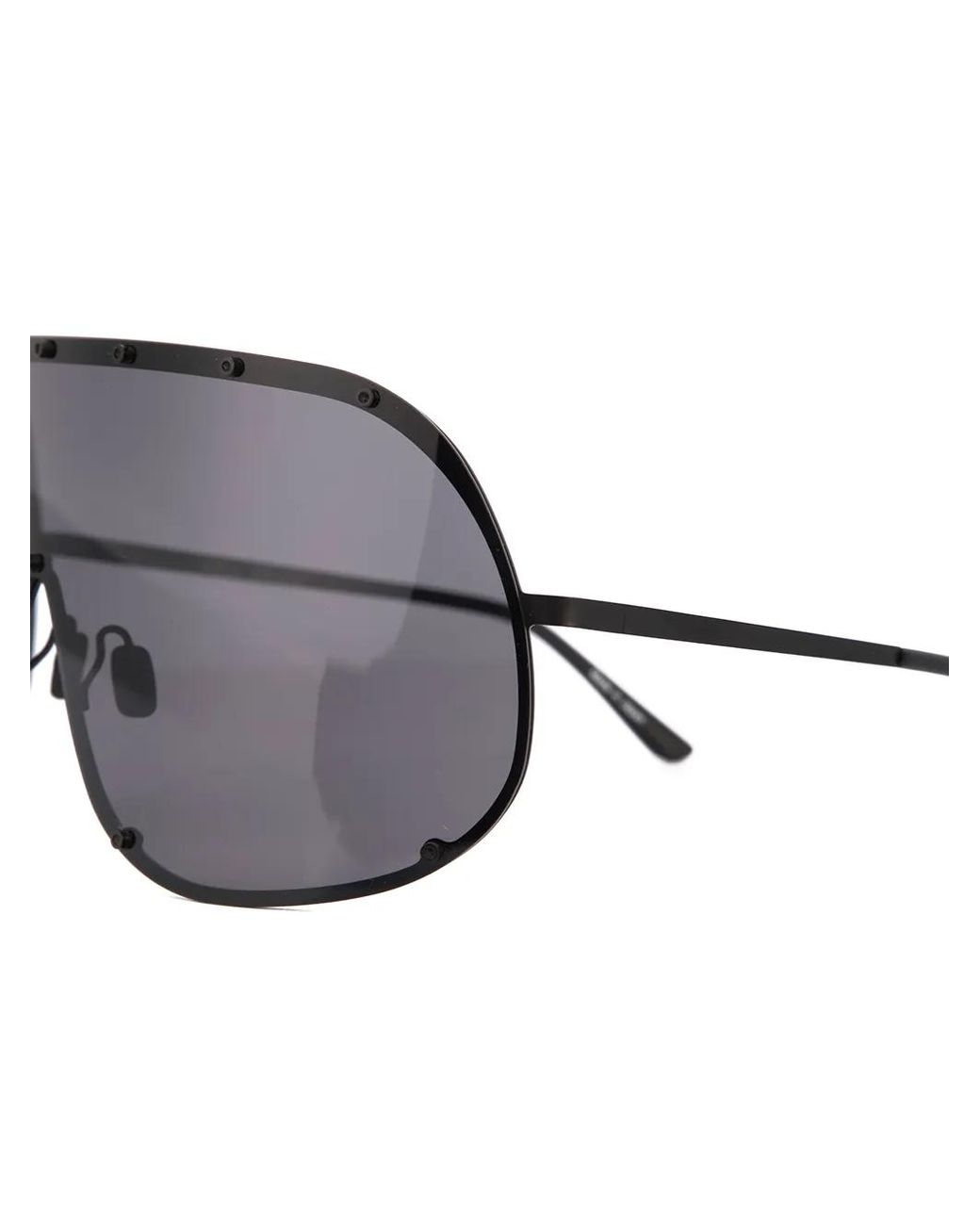Rick Owens Gray Larry Shield Sunglasses