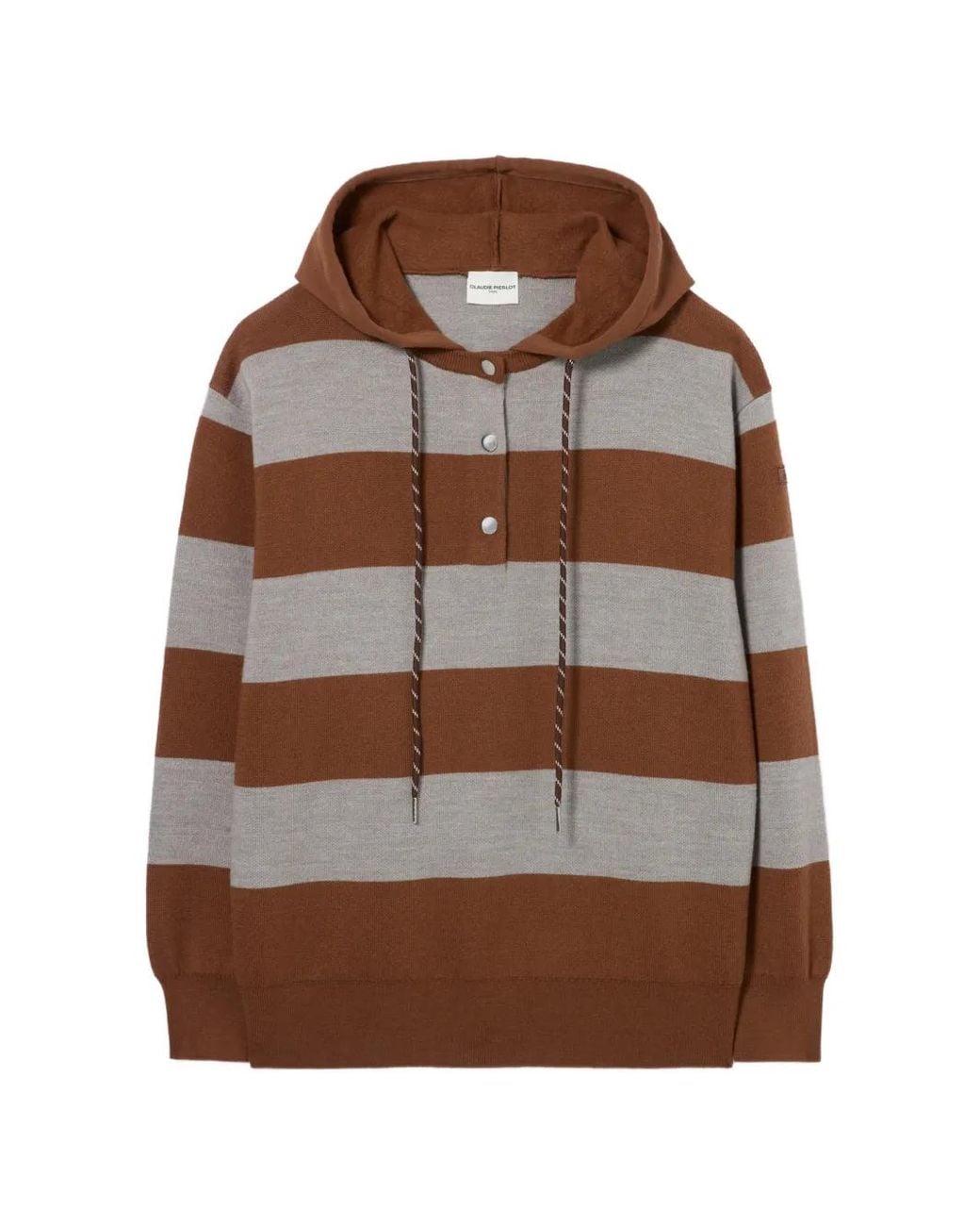 Claudie Pierlot Brown Hoodie À Rayures
