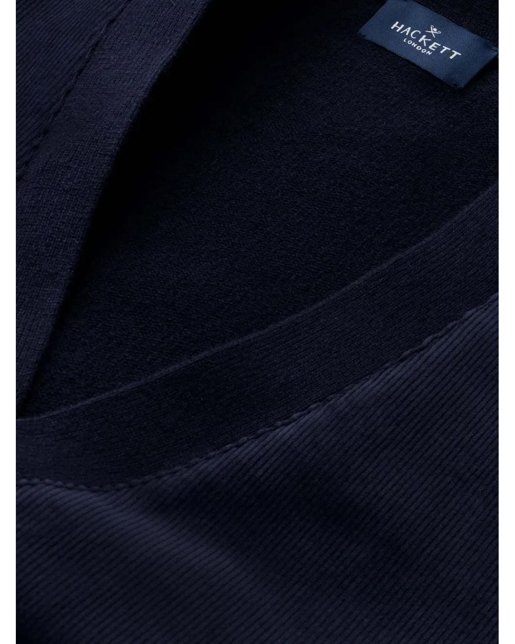 Hackett Blue V-Neck Cardigan for men