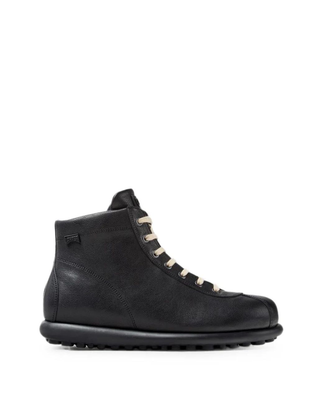 Camper Black Pelotas Ariel Leather Ankle Boots for men