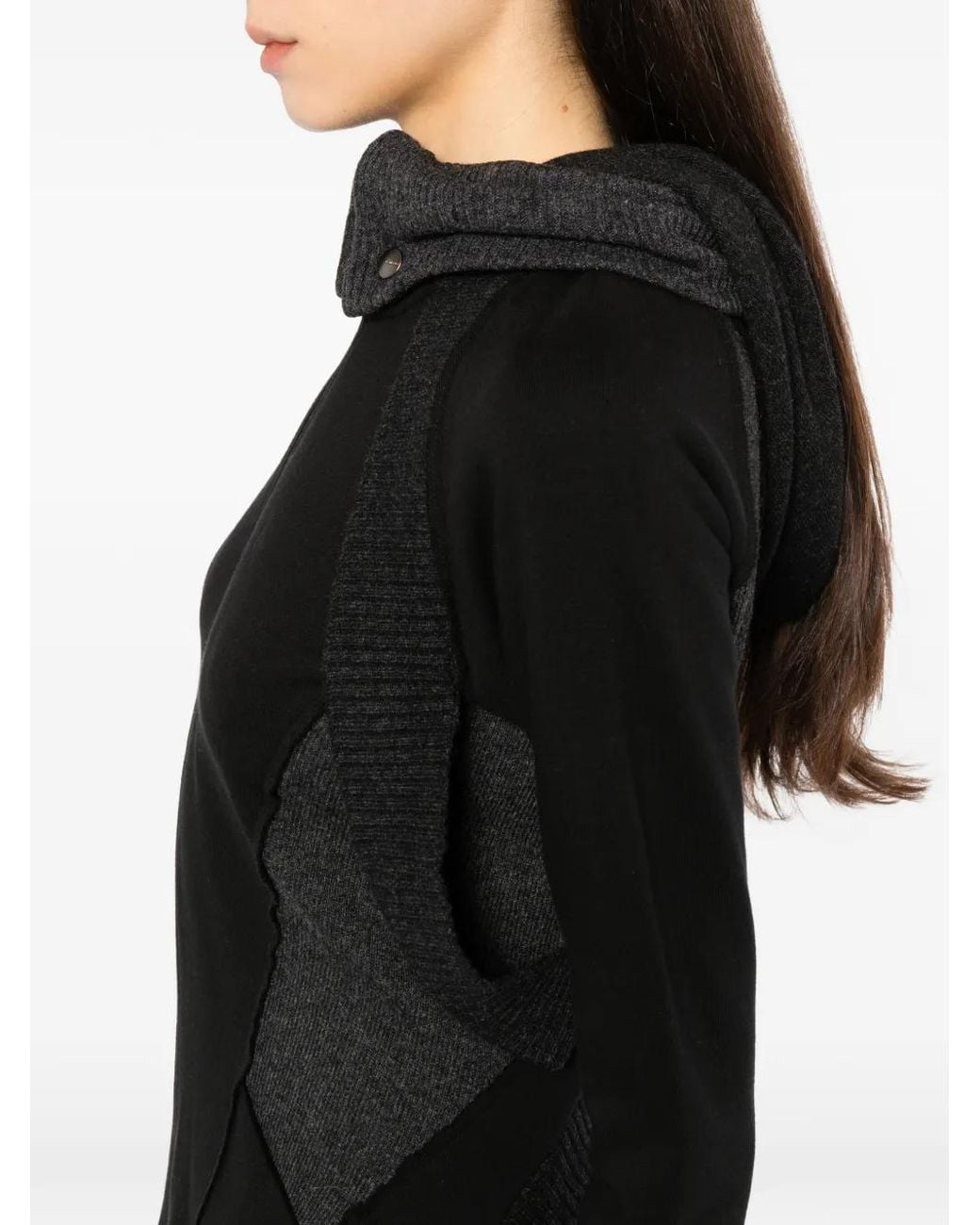 Hyein Seo Black Slashed Zipped Jacket