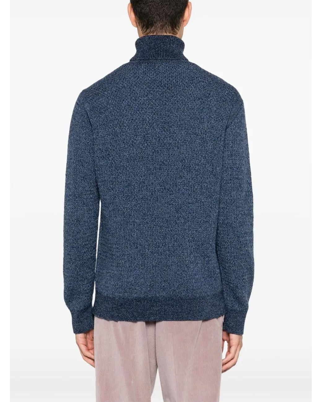 D4.0 Wollen Sweater in het Blue voor heren