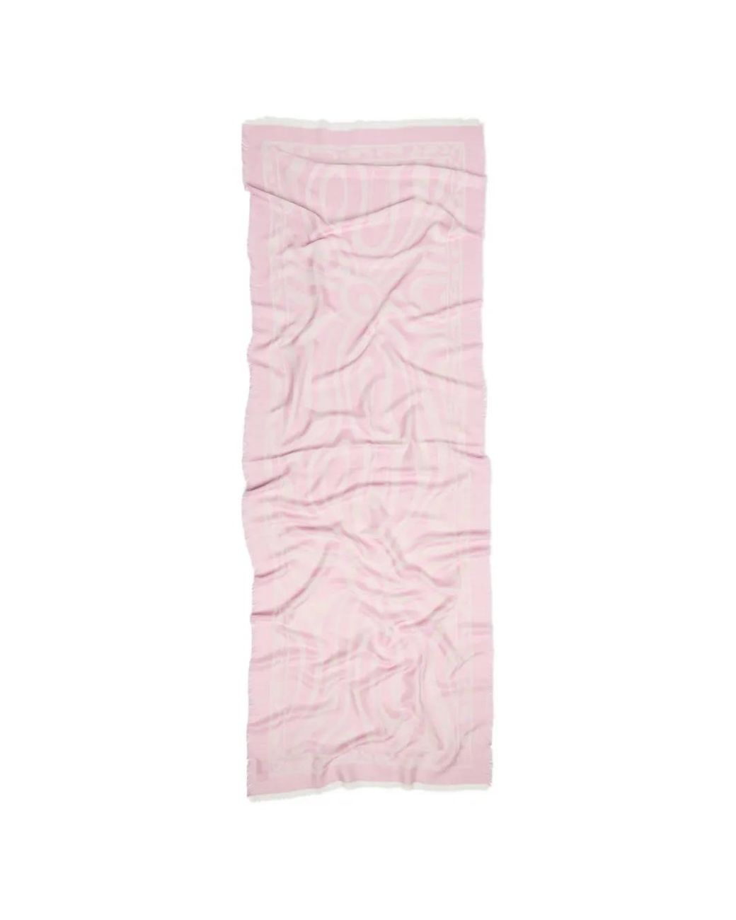 Emilio Pucci Pink Marmo-print Jacquard Scarf