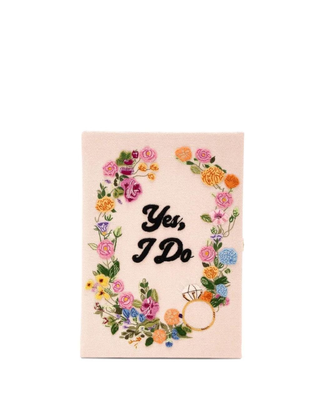 Olympia Le-Tan Pink Floral Appliqué Clutch Bag