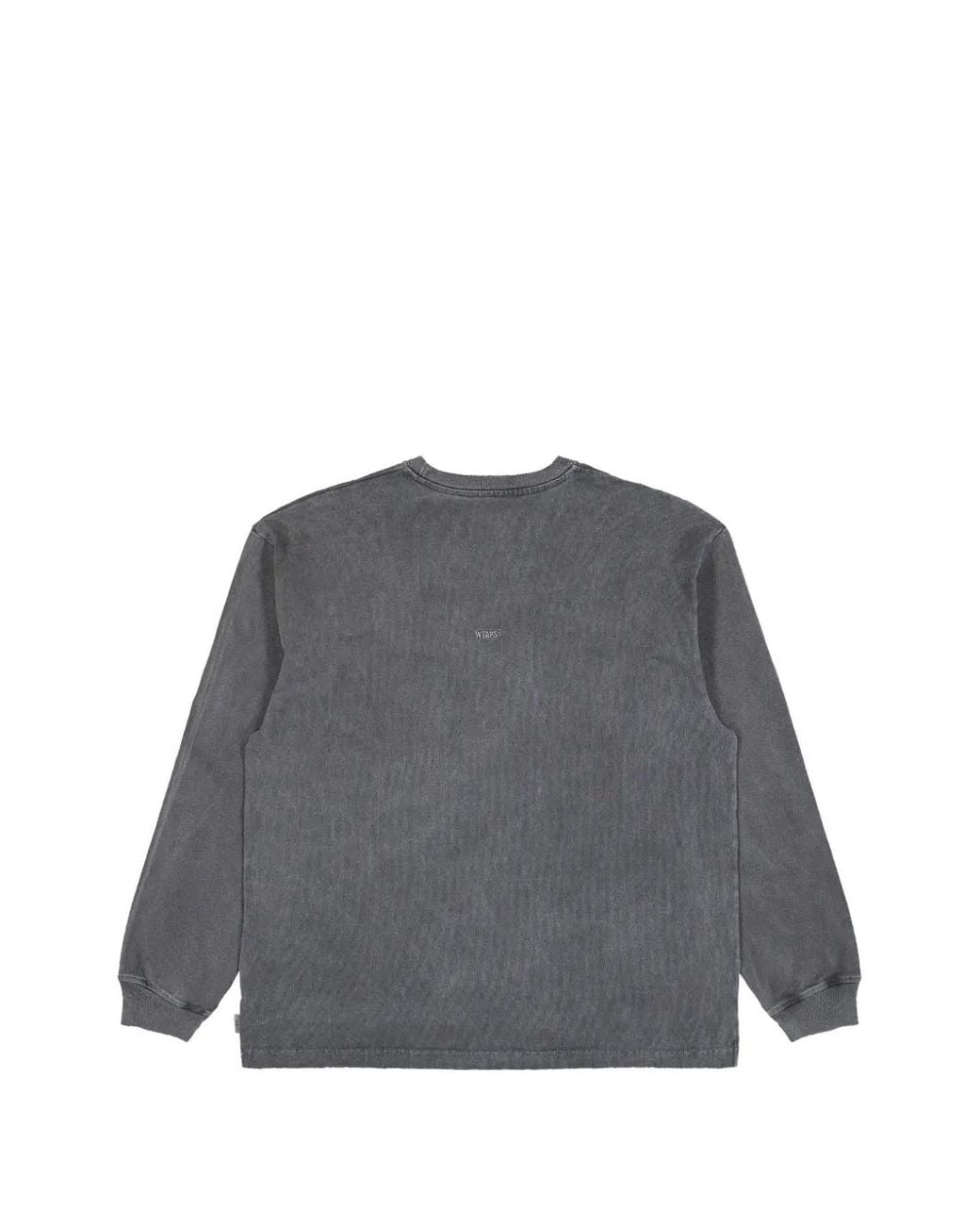 (w)taps Gray Sign-Od Logo-Patch Sweatshirt for men