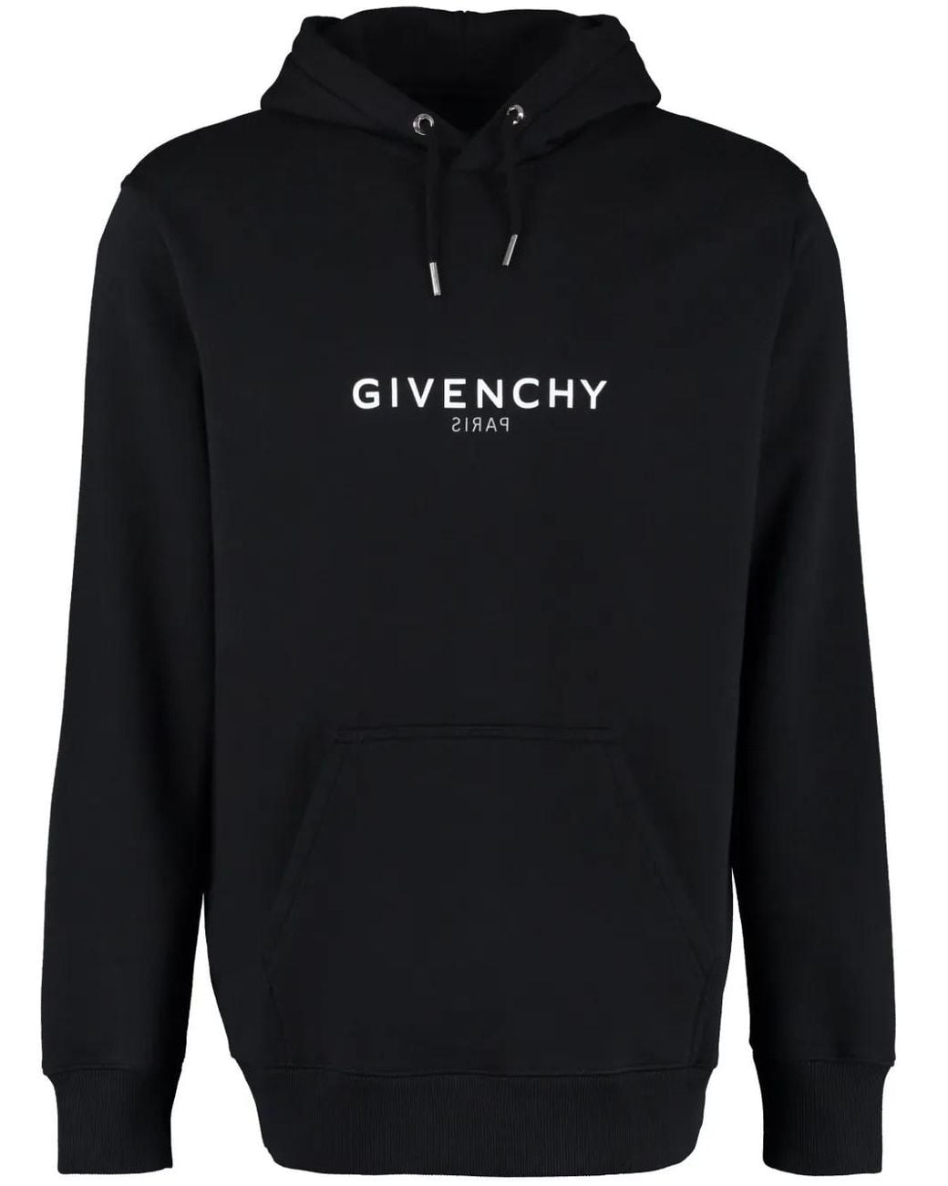 Givenchy Blue Logo-Print Hoodie for men