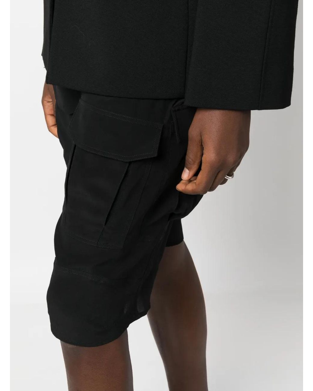 Givenchy Black Cargo Knee-Length Shorts