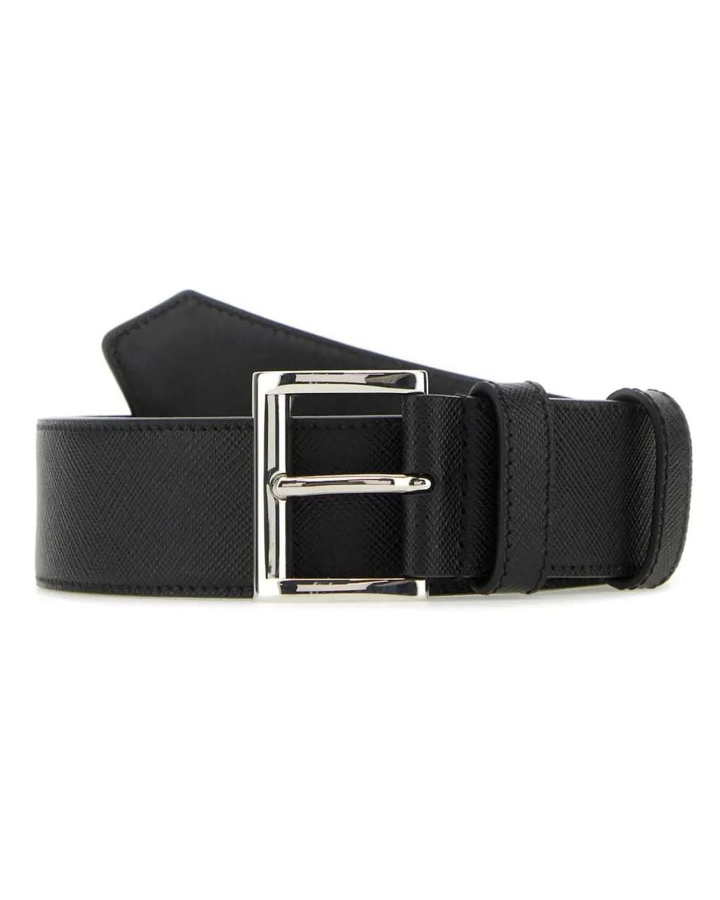 Cintura Con Logo di Prada in Black da Uomo