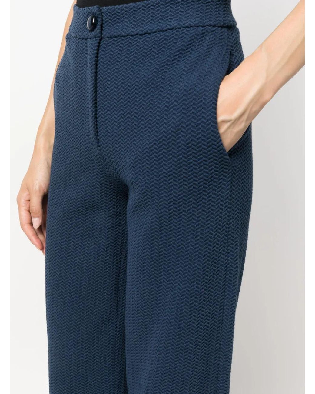 Emporio Armani Blue Jacquard Trousers