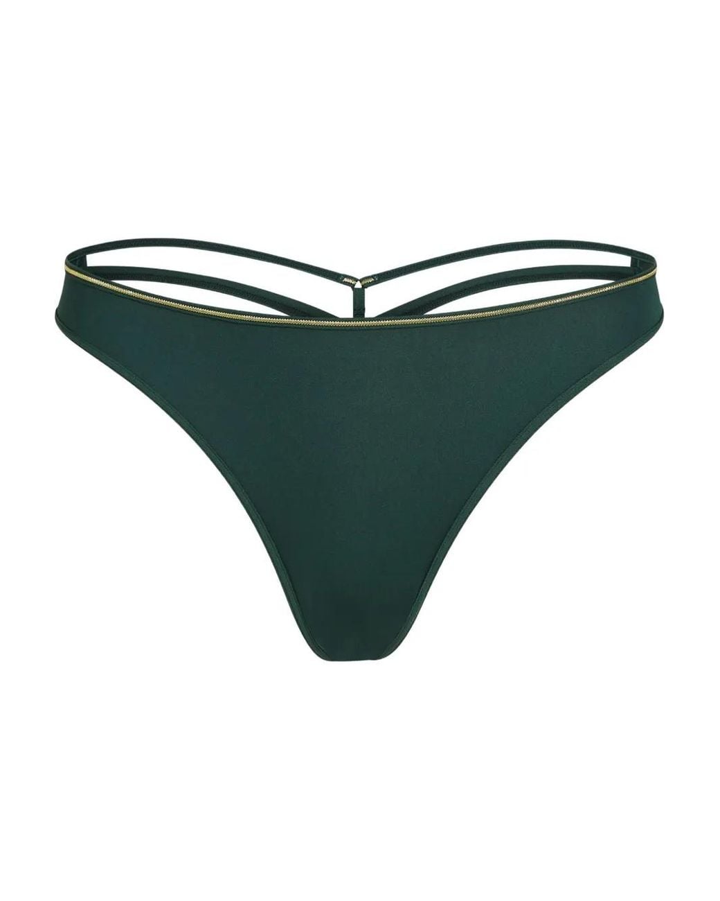Marlies Dekkers Green String À Bords Dorés