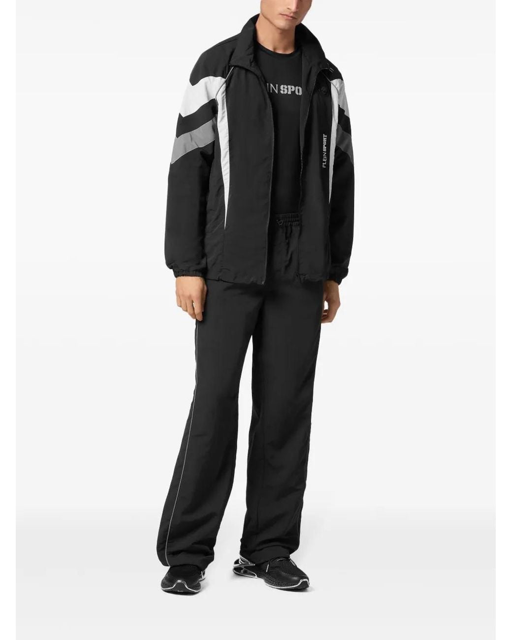 Philipp Plein Black Panelled Bomber Jacket for men