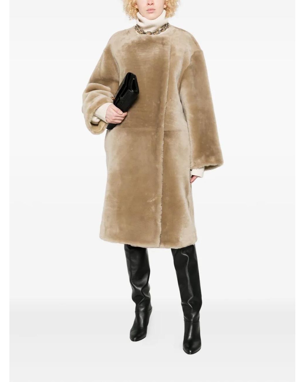 Totême  Natural Shearling Coat
