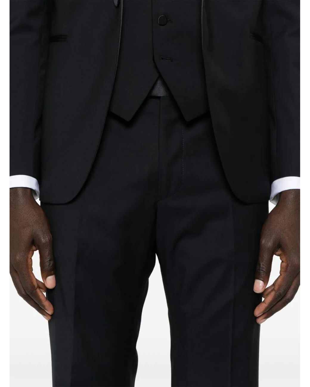 Tagliatore Black Shawl-Collar Dinner Suit for men