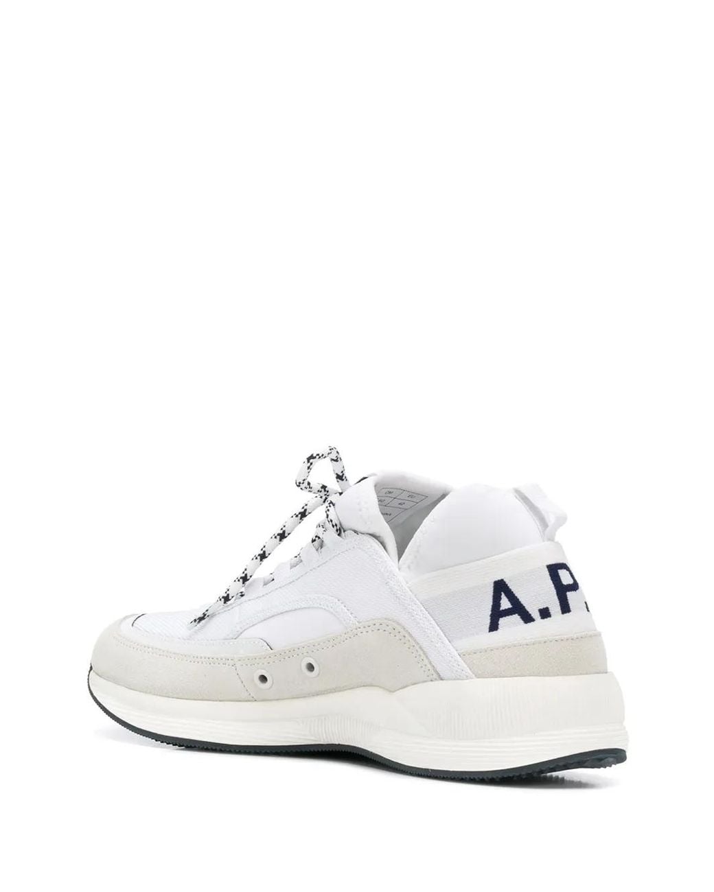 A.P.C. White Logo Print Sneakers