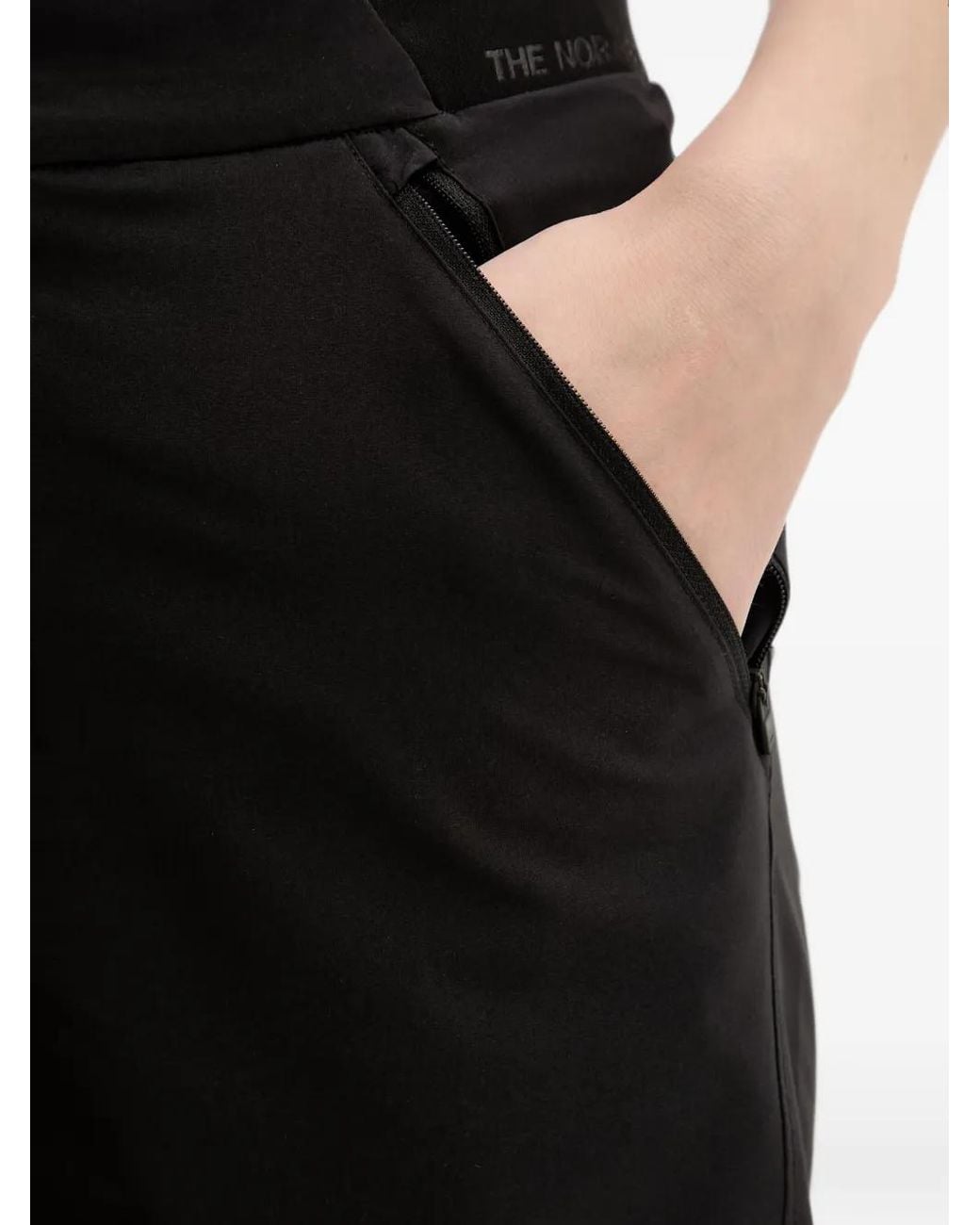 The North Face Black Logo-Print Zip-Pocket Shorts