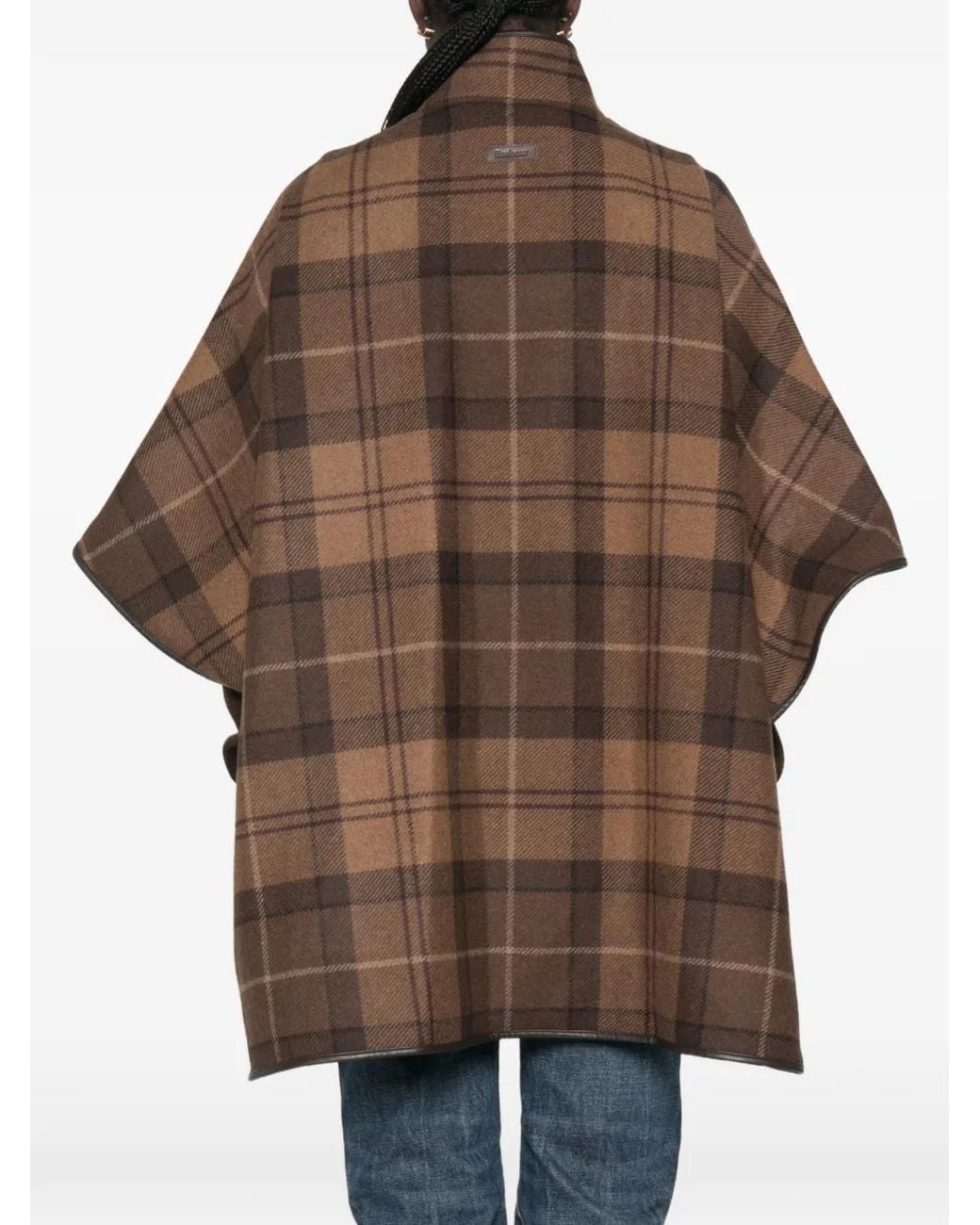 Barbour Brown Cape Judith À Motif Tartan